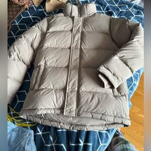 Taupe super puff jacket